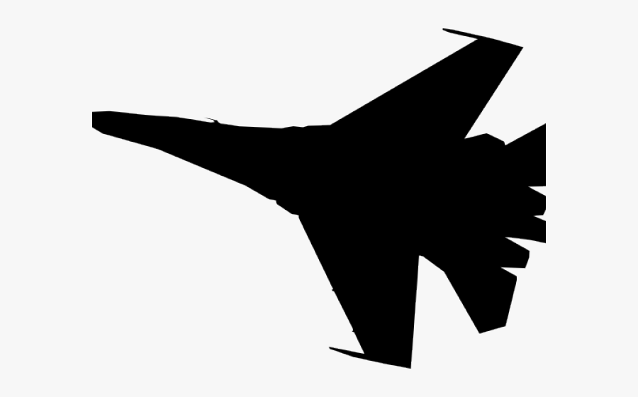 Fighter Jet Silhouette, Transparent Clipart
