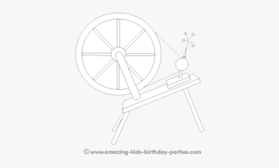 Sleeping Beauty Clipart Spinning Wheel - Illustration, Transparent Clipart