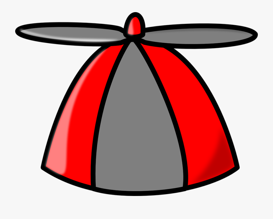 Hat, Propeller, Cap, Red, Grey, Fun - Propeller Hat Clipart, Transparent Clipart