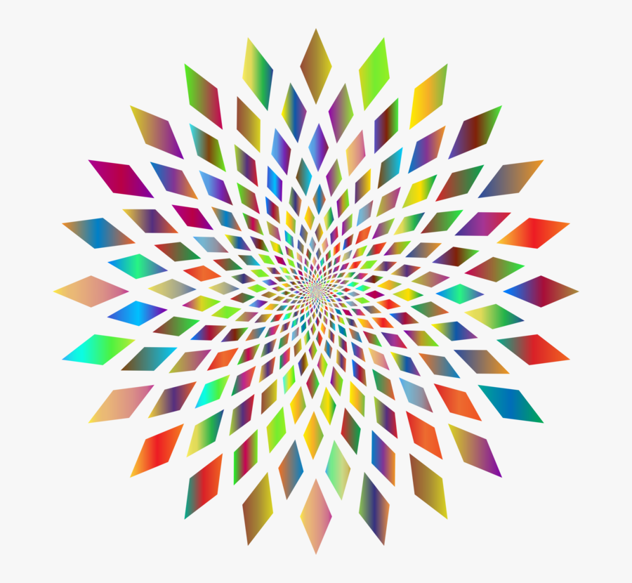 Visual Arts,symmetry,graphic Design - Optical Illusion Squares In A Circle, Transparent Clipart