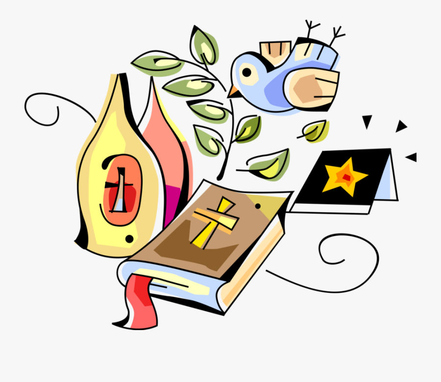 Vector Illustration Of Christian Religion Holy Bible - Biblía Ilustração Png, Transparent Clipart