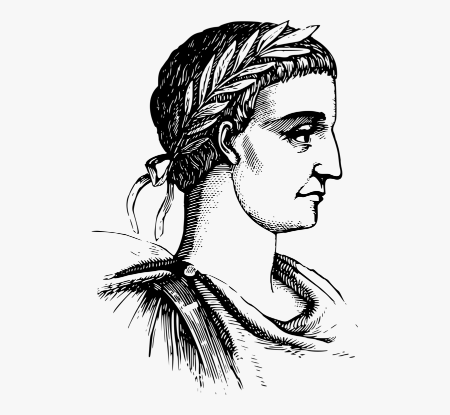 Hairstyle,art,monochrome Photography - Constantine Roman Emperor Drawing, Transparent Clipart