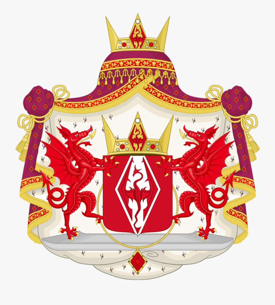 Png Black And White Library Coa Septim Empire Elder - Inca Empire Coat Of Arms, Transparent Clipart