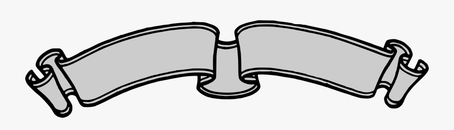 Ribbon Scroll Png Clipart Ribbon Banner - Banner Clipart Black And White, Transparent Clipart