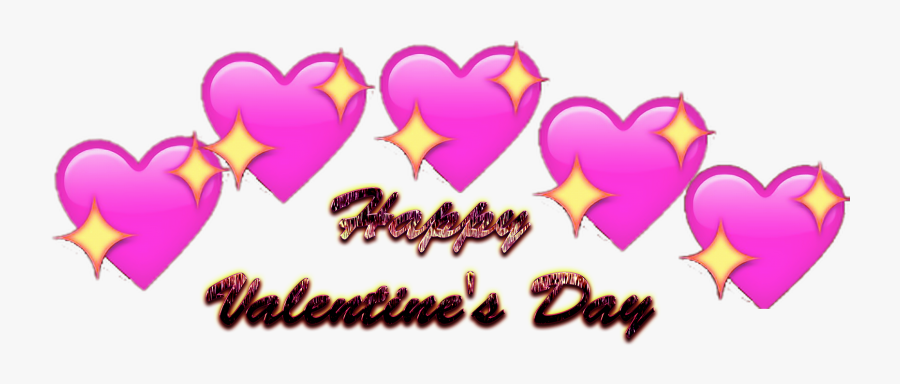 Transparent Valentines Day Clipart Border - Transparent Background Heart Emoji Png, Transparent Clipart