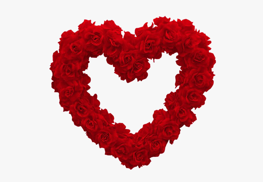 Valentine Day Flower Png Transparent Image - Rose Heart Transparent Background, Transparent Clipart