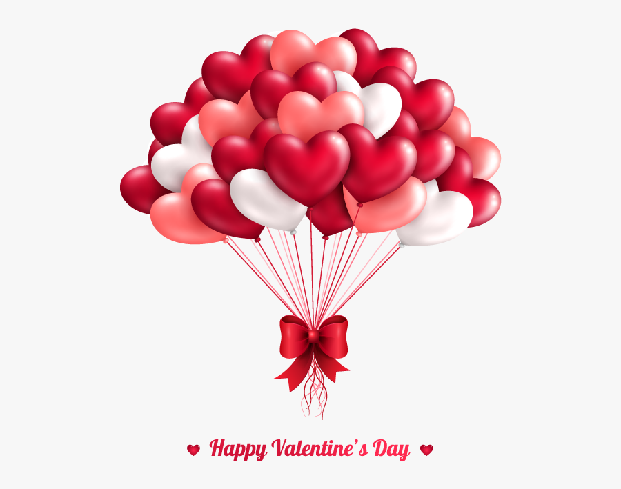 Heart Balloon Valentines Greeting Cartoon Vector Day - Valentine Day Cartoon Card, Transparent Clipart