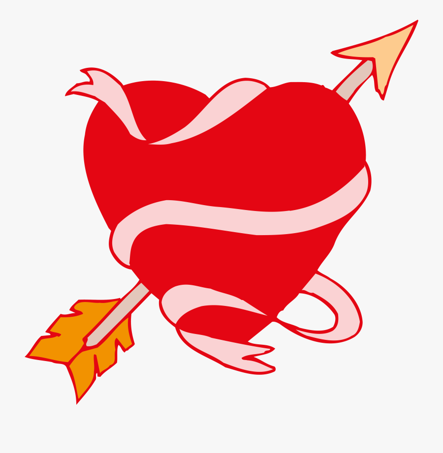 Love Drawing Ribbon Clip Art Cupid Transprent - 心 型, Transparent Clipart