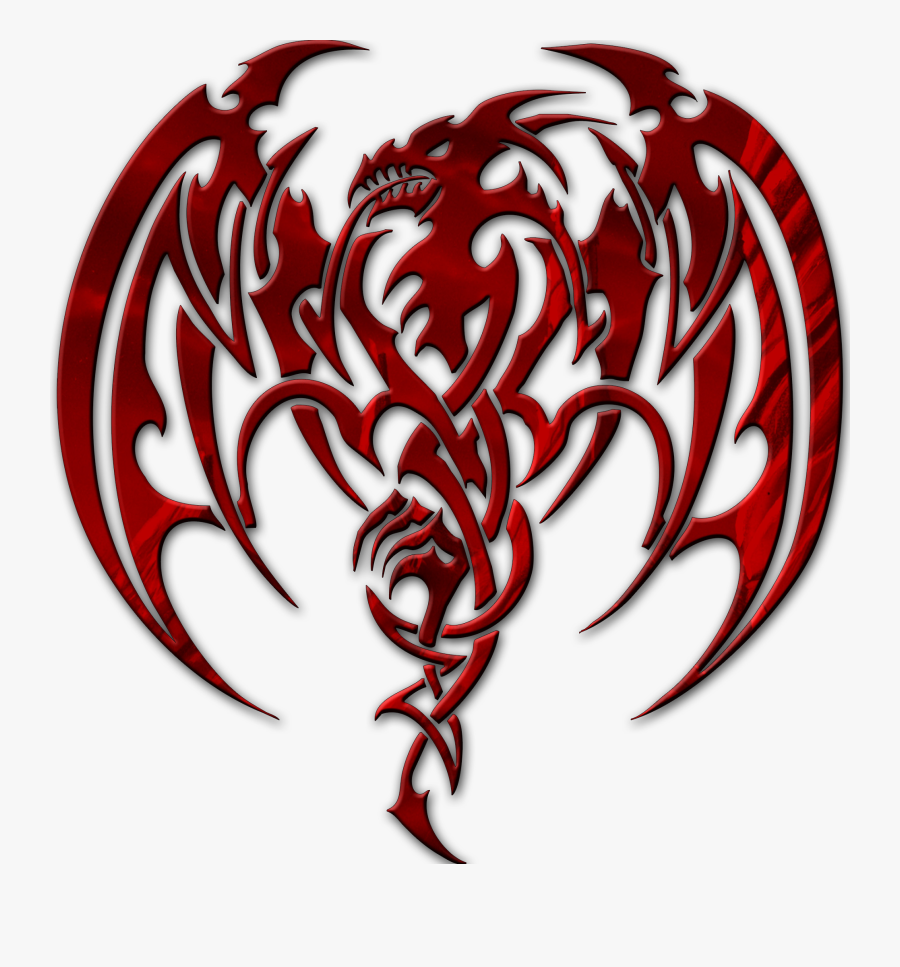 Dragon Symbol - Tribal Dragon Red, Transparent Clipart