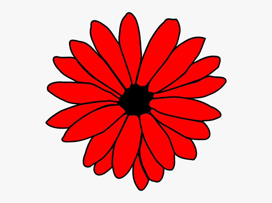 Red Flower Clipart Artistic - Pink Daisy Flower Clipart, Transparent Clipart