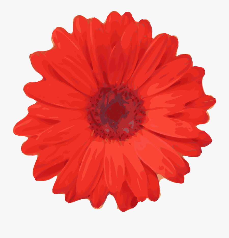 Red Flower Clip Art - Red Flower Clipart, Transparent Clipart