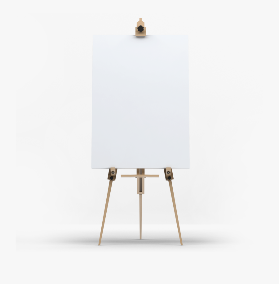 Clip Art Portrait Smardiy Art - White Portrait Canvas On Easel, Transparent Clipart