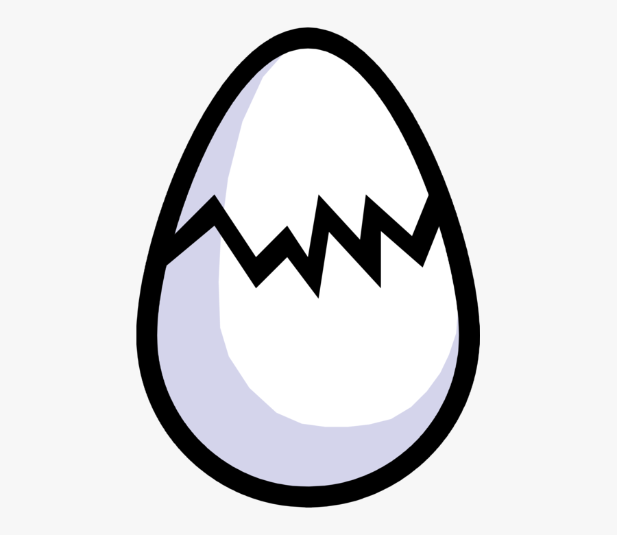 Vector Illustration Of Cracked Domestic Hen Chicken - Circle, Transparent Clipart