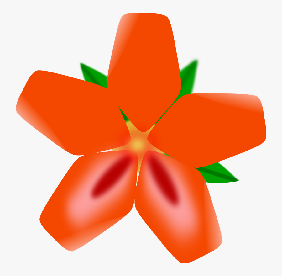 Red Flower - Immagini Vettoriali Gratis Fiori, Transparent Clipart