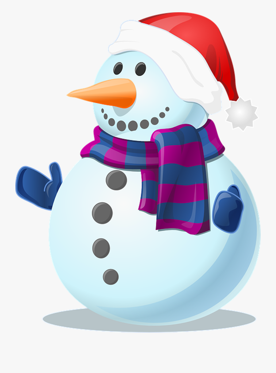 Snow, Snowman, Cold, Winter, Frozen, Gloves, Scarf - Snowman Png, Transparent Clipart