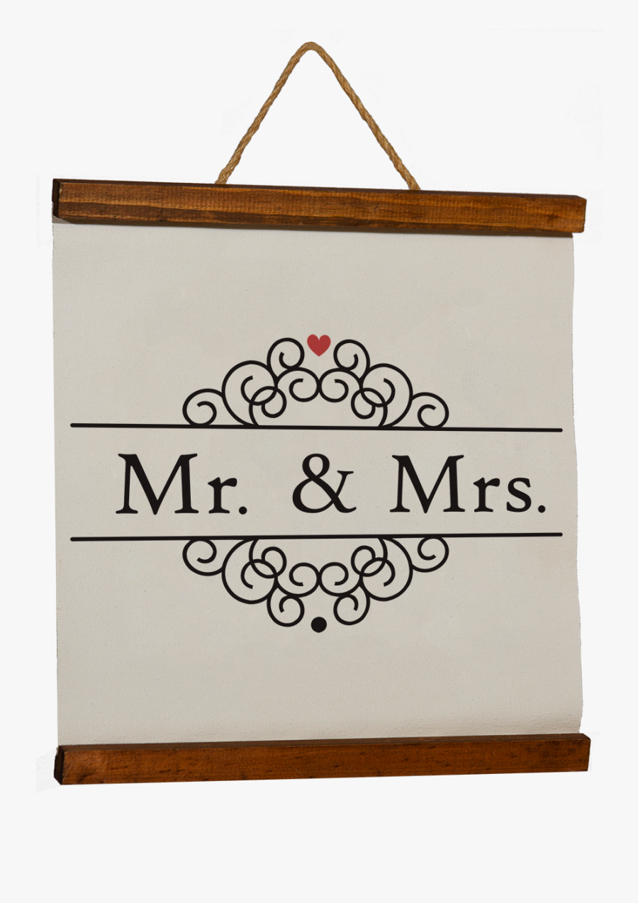 Clip Art X Fredrix Scroll - Mr And Mrs, Transparent Clipart
