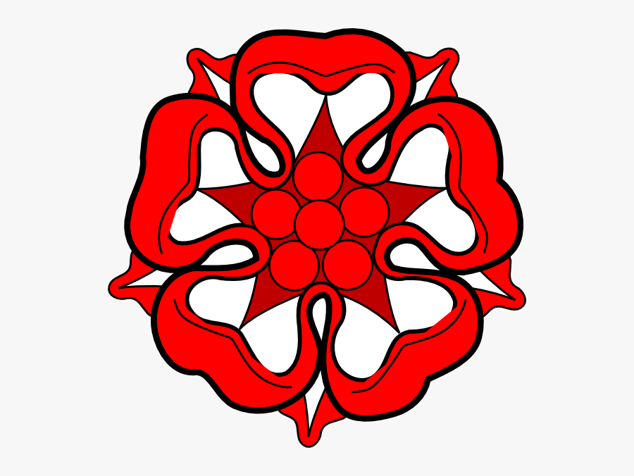 Red White Red Heraldric Flower Svg Clip Arts, Transparent Clipart