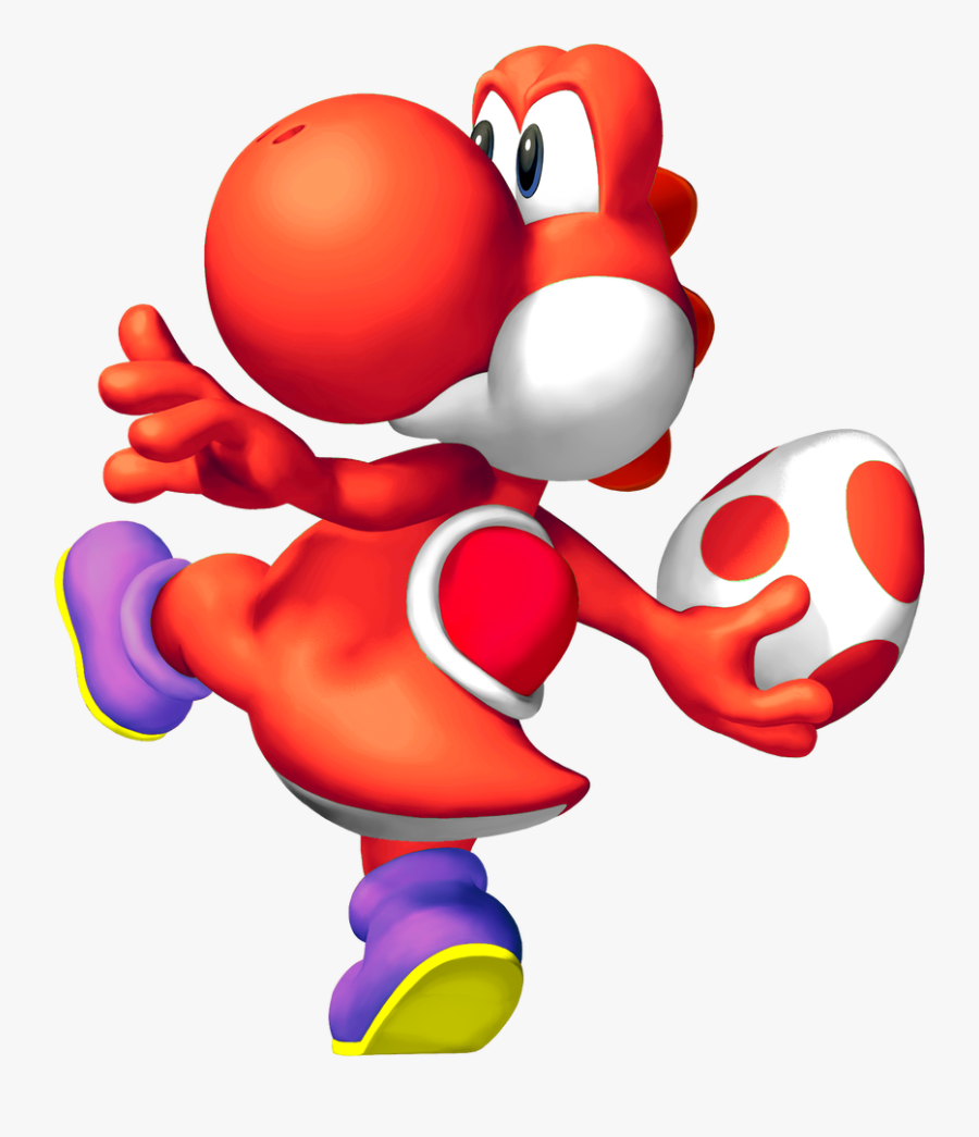 Red Yoshi Throwing Egg Clipart , Png Download Dragon In Super Mario