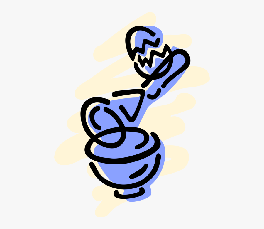 Vector Illustration Of Kitchen Mixing Bowl With Wisk, Transparent Clipart