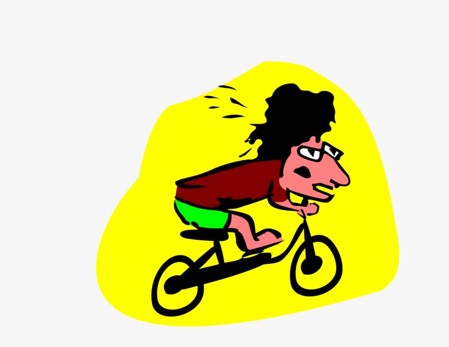 Art,vehicle,vertebrate - Boy On Cycle Vector Png, Transparent Clipart