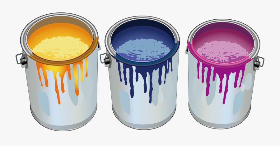 Paint Bucket Painting Cartoon Png Image High Quality - Paint Tins, Transparent Clipart