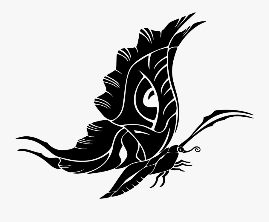 Art,pollinator,beak - Silhouette Tribal Art Stencil, Transparent Clipart