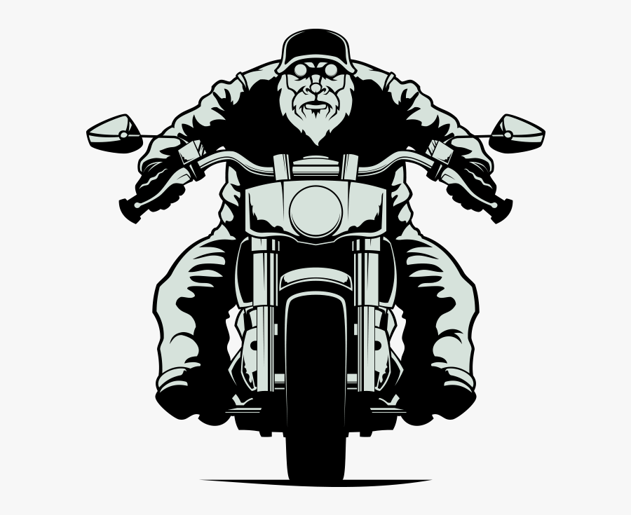 Biker Clipart Free On - Old Man Bike Vector, Transparent Clipart