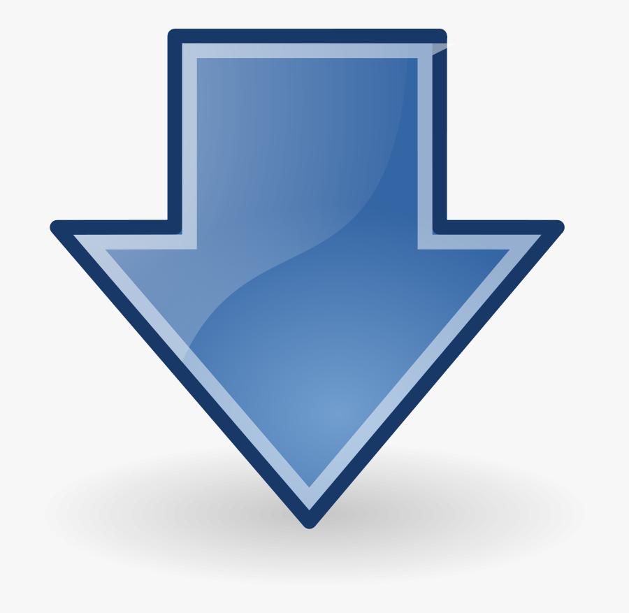 Tango Blue Go Down - Down Red Arrow Png, Transparent Clipart