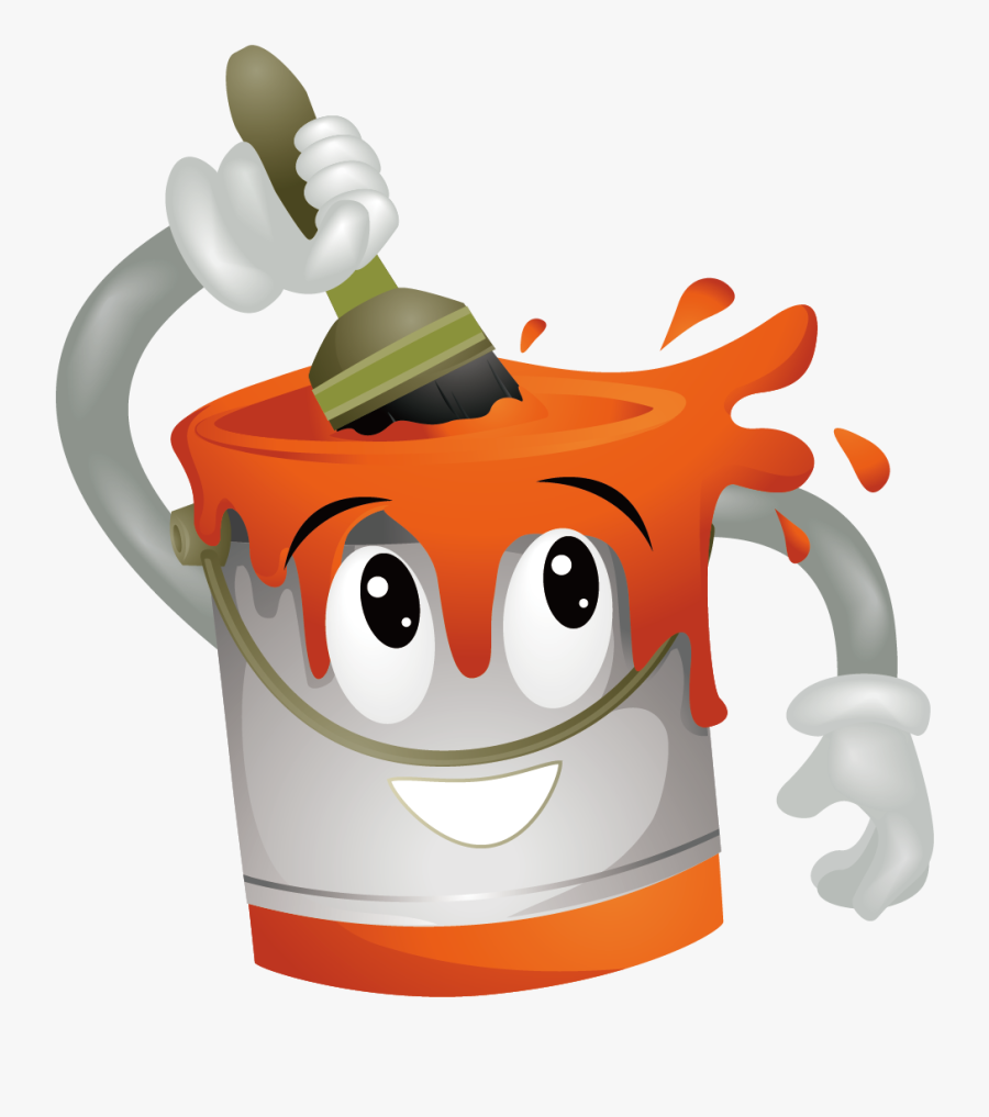 Transparent Paint Bucket Clipart - Balde De Tinta Desenho Png, Transparent Clipart