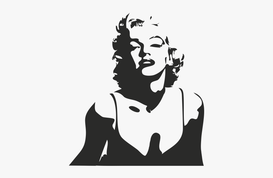 Marilyn Monroe Silhouette Wall Decal Canvas Painting - Marilyn Monroe Stencil Art, Transparent Clipart