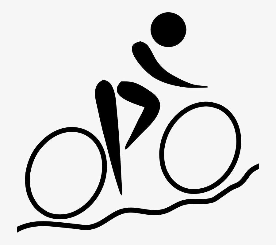 Cyclist, Mountain, Biker, Biking, Logo, Pictogram - Mountain Bike, Transparent Clipart