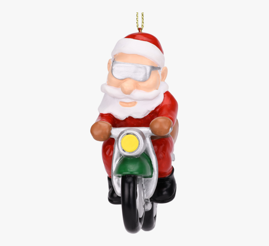 Clip Art Biker Santa Claus - Christmas Ornament, Transparent Clipart