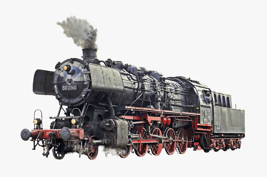 Old Steam Train Transparent Background, Transparent Clipart