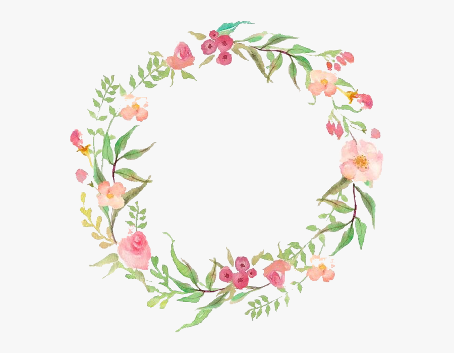 Transparent Summer Flowers Clipart - Watercolor Wreath Flower Png, Transparent Clipart