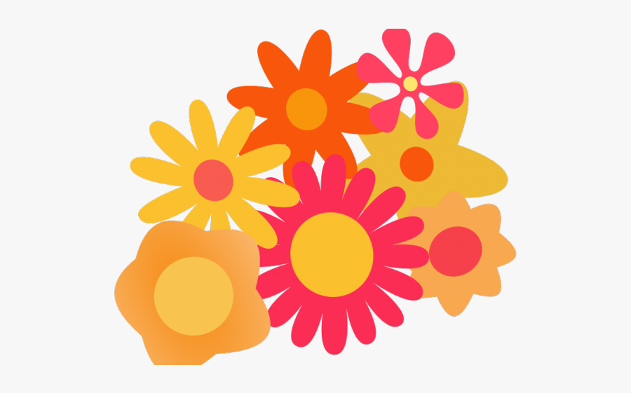 Orange Flower Clipart Summer Flower - Flowers Cartoon Images Png , Free ...