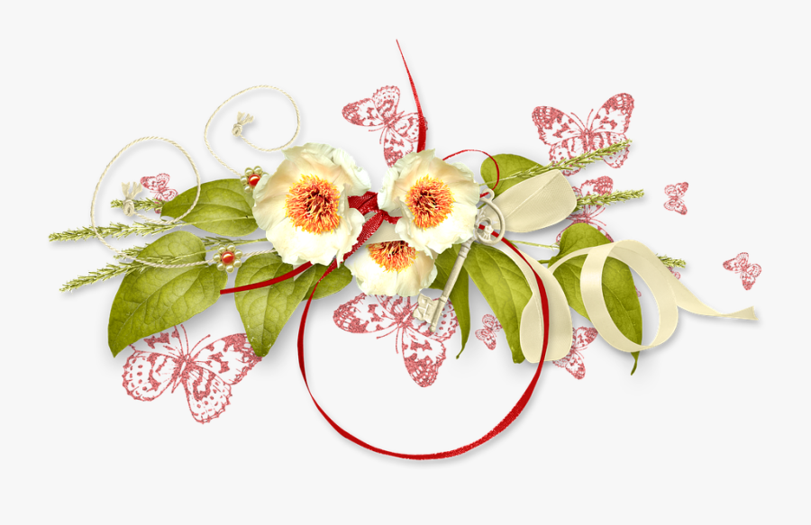 Transparent Spring Flowers And Butterflies Clipart - Spring And Summer Png, Transparent Clipart