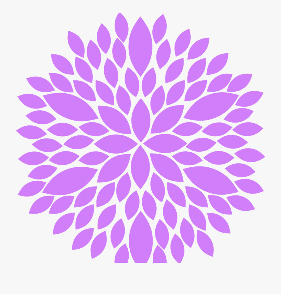 Transparent Download Flower Burst Clipart - Black Silhouette Flower Petals, Transparent Clipart