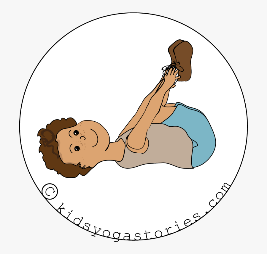 Clip Art Happy Baby Yoga Pose - Kids Yoga Poses, Transparent Clipart