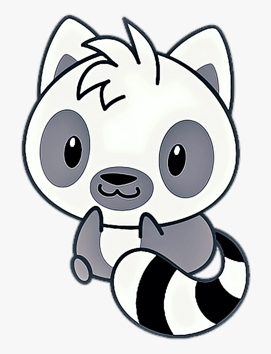 Ring Tailed Lemur Drawing Clipart , Png Download - Kawaii Racoon, Transparent Clipart
