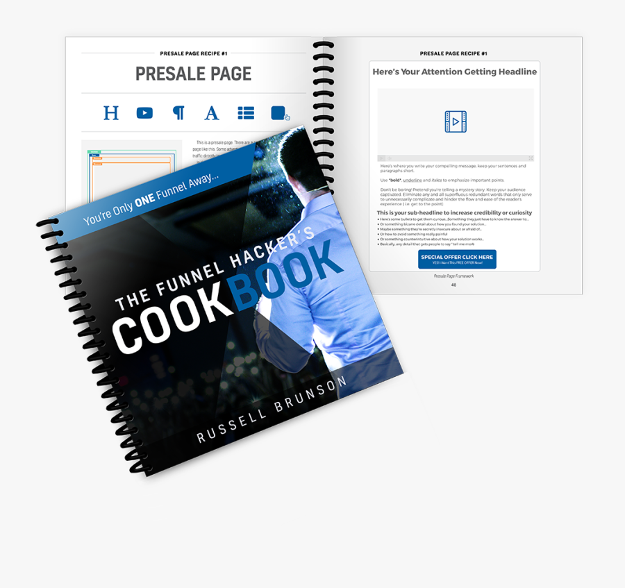 Clickfunnels Cookbook, Transparent Clipart