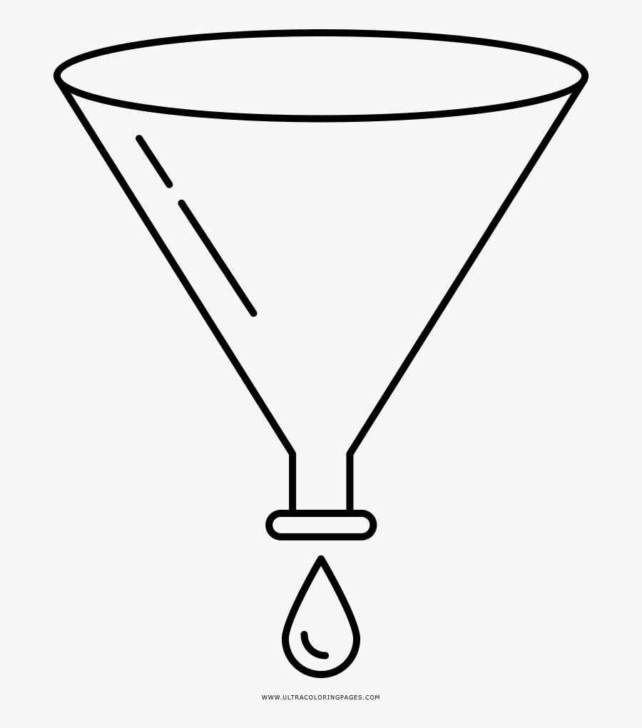 Clip Art Sales Process Funnel Coloring - Cómo Dibujar Un Embudo, Transparent Clipart