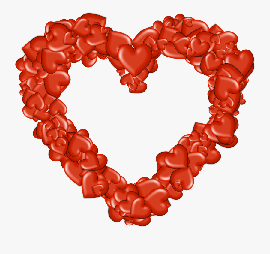 Heart Made Of Hearts - Imagens De Amor Png, Transparent Clipart