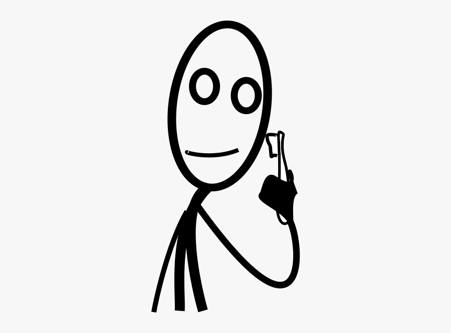 Al Brush Teeth - Stick Person Brushing Teeth, Transparent Clipart