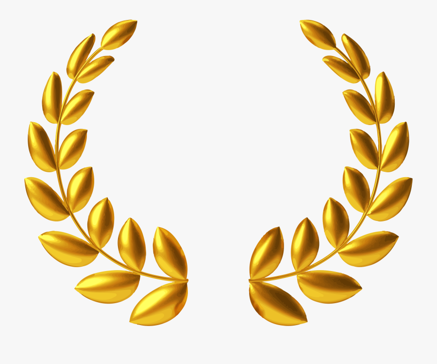 Black And White Stock Big Image Png - Gold Laurel Leaf Png, Transparent Clipart