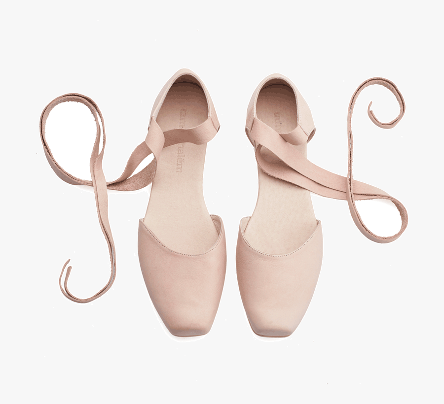 Clip Art Pink Ballerina Shoes - Sandal, Transparent Clipart