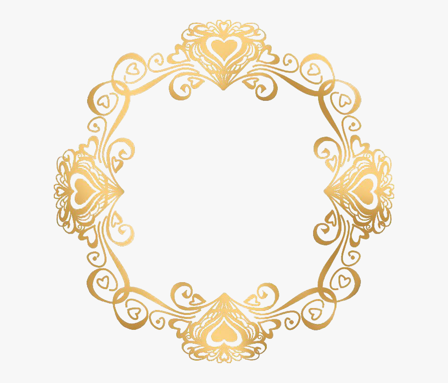 Wedding Gold Border Png, Transparent Clipart