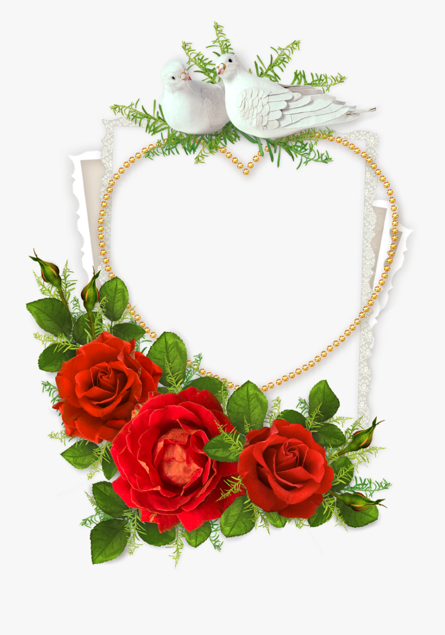 Wedding Heart Frame Png, Transparent Clipart