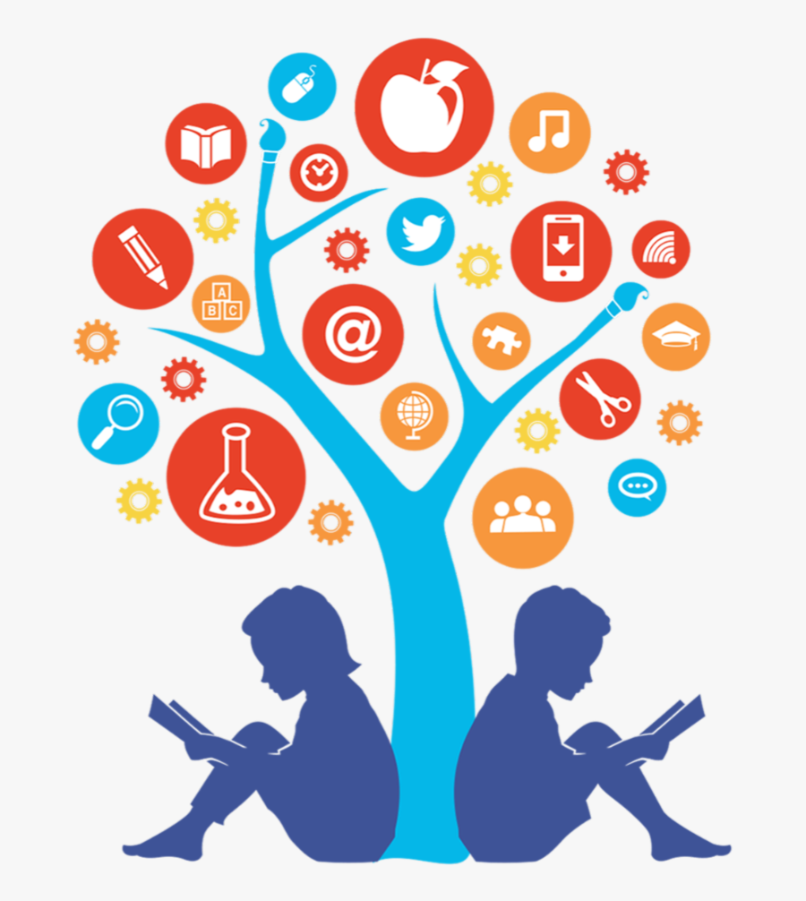 Kids Reading Silhouette, Transparent Clipart