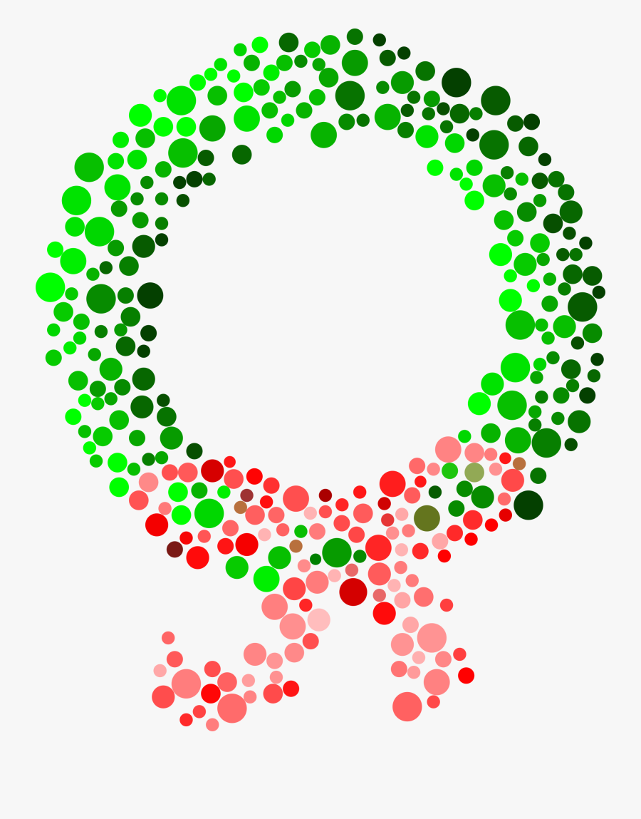 Dot Wreath - Christmas Day, Transparent Clipart