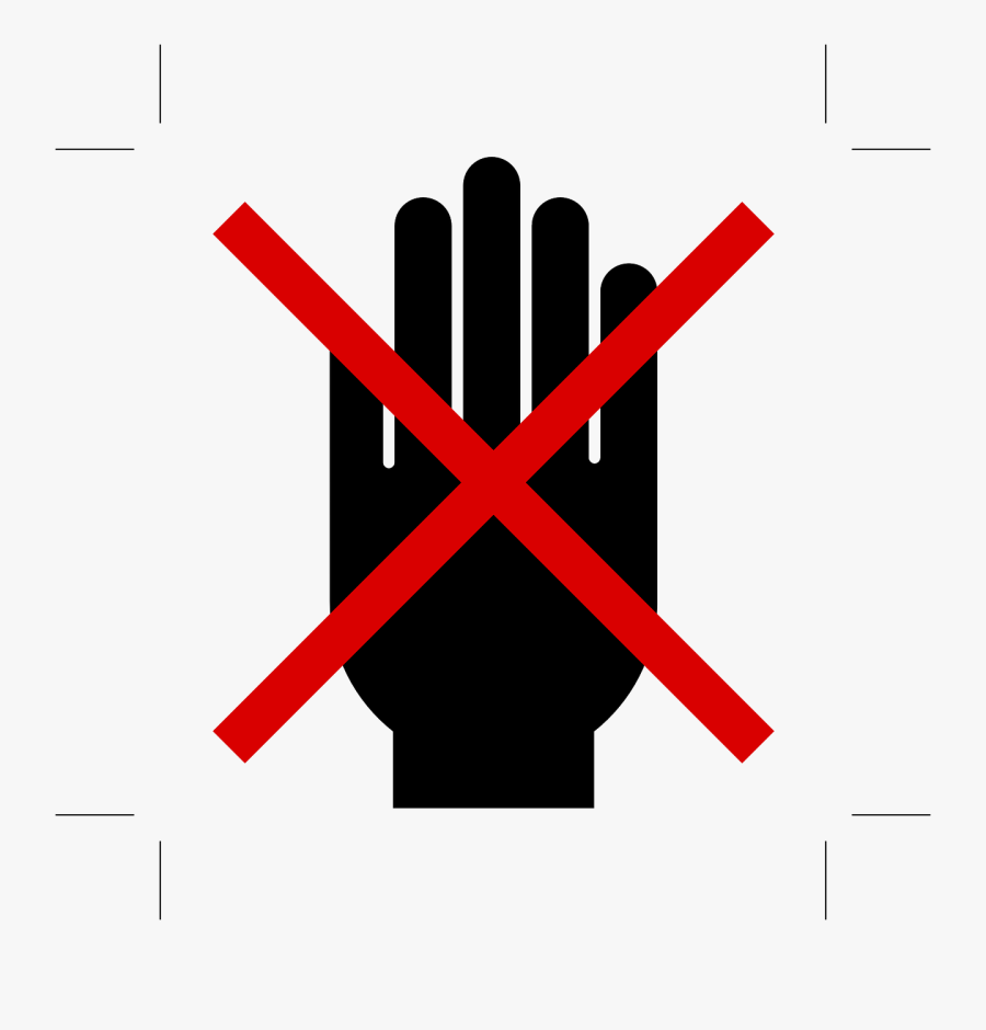 No Admittance 98807 960 - Crossed Out Hand Icon, Transparent Clipart